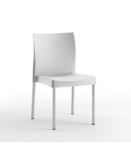 Silla SANDRA, aluminio, polipropileno gris*