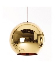 Lámpara HUGO, colgante, cristal, dorada, 25 cms de diámetro