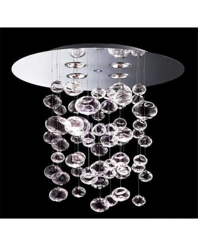 Lámpara ALDRIN, cristal, cromada