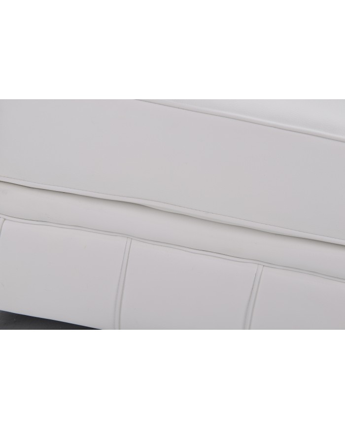 Sofá CHESTER, 2 plazas, similpiel blanca