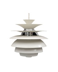 Lámpara CYGNY, aluminio, blanca, 40 cms de diámetro