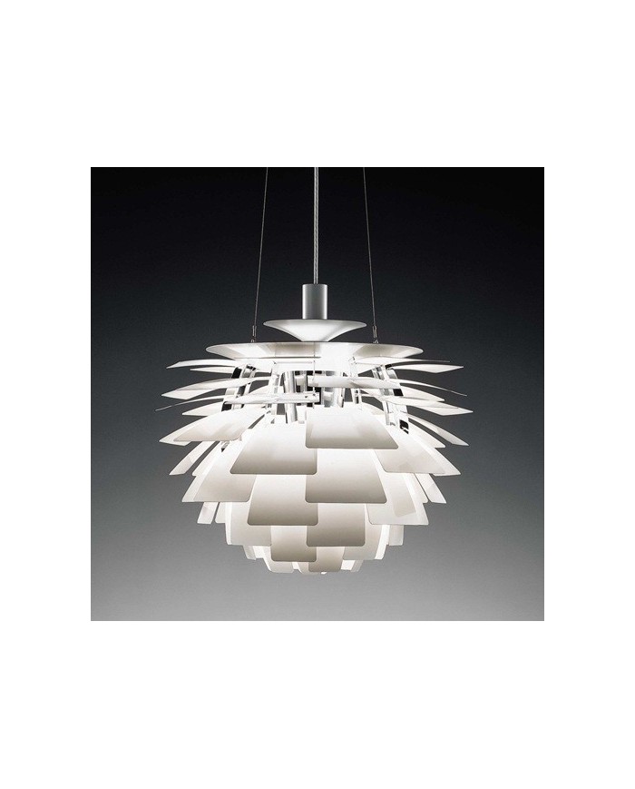 Lámpara ARTIC, aluminio, blanca, 48 cms. de diámetro