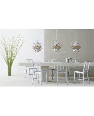 Lámpara ARTIC, aluminio, plata, 48 cms. de diámetro