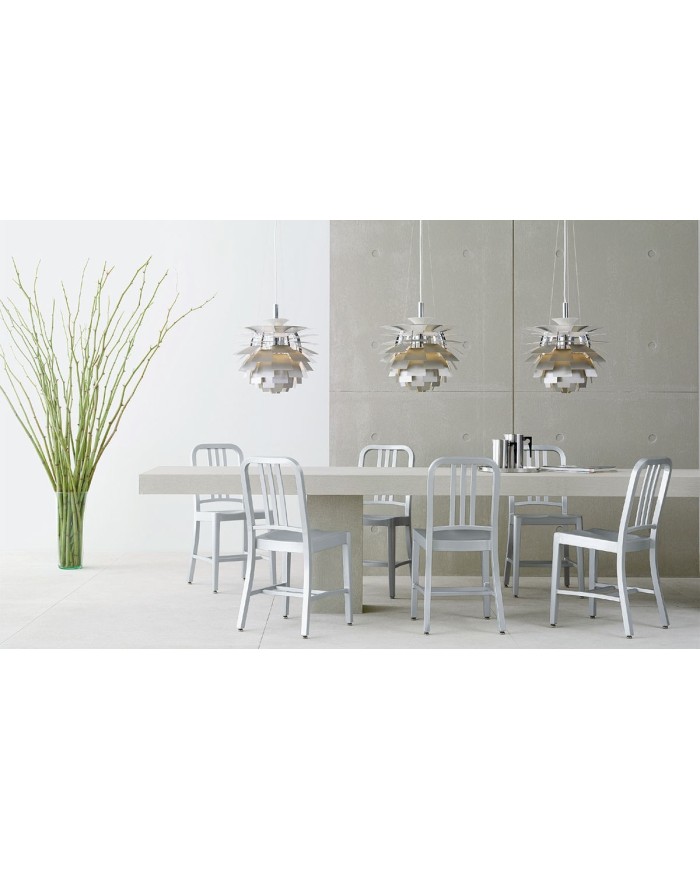 Lámpara ARTIC, aluminio, plata, 60 cms. de diámetro