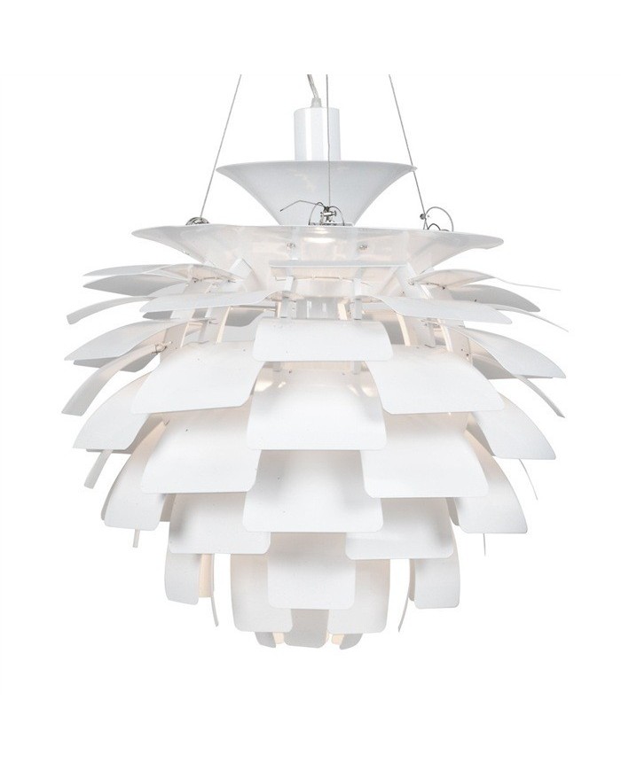 Lámpara ARTIC, aluminio, blanca, 70 cms. de diámetro