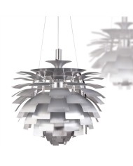 Lámpara ARTIC, aluminio, plata, 70 cms. de diámetro