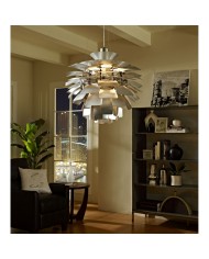 Lámpara ARTIC, aluminio, plata, 70 cms. de diámetro