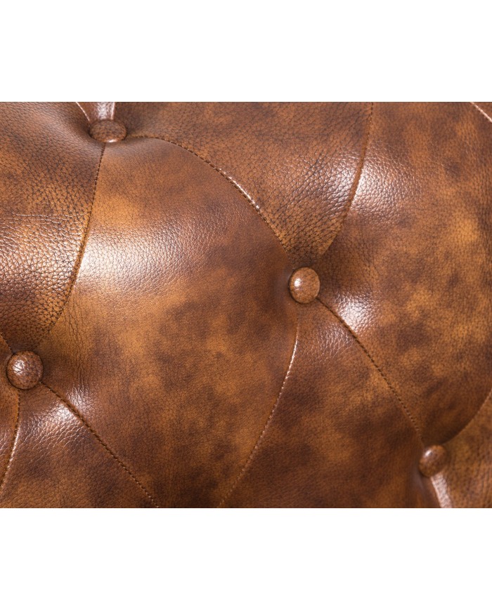 Sofá CHESTER, 3 plazas, similpiel cuero viejo