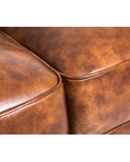 Sofá CHESTER, 3 plazas, similpiel cuero viejo