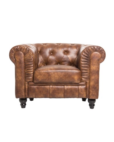 Sillón CHESTER, similpiel cuero viejo