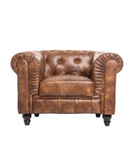 Sillón CHESTER, similpiel cuero viejo