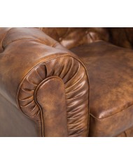 Sillón CHESTER, similpiel cuero viejo