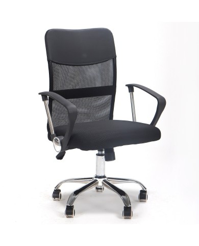 Sillón de oficina DISCOVER NEW ( M ), malla y tejido mesh negro