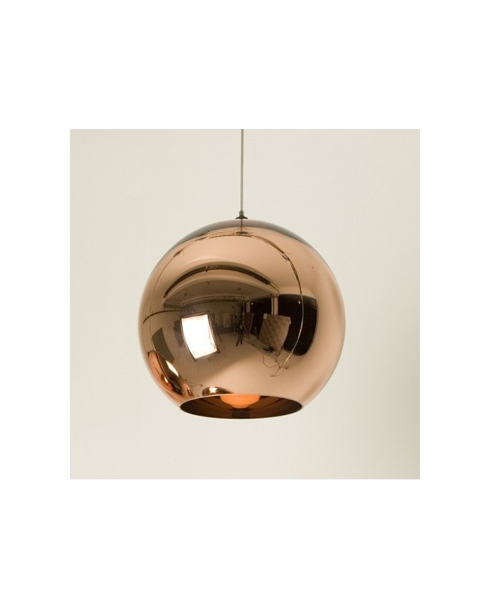 Lámpara HUGO, colgante, cristal, color cobre, 30 cms de diámetro