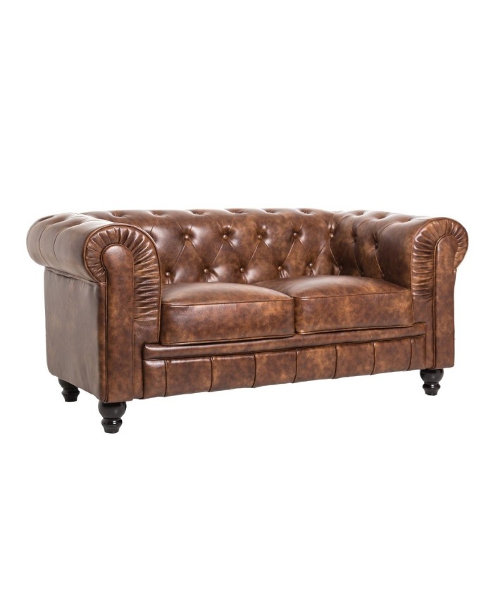 Sofá CHESTER, 2 plazas, similpiel cuero viejo