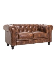Sofá CHESTER, 2 plazas, similpiel cuero viejo