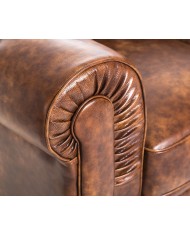 Sofá CHESTER, 2 plazas, similpiel cuero viejo