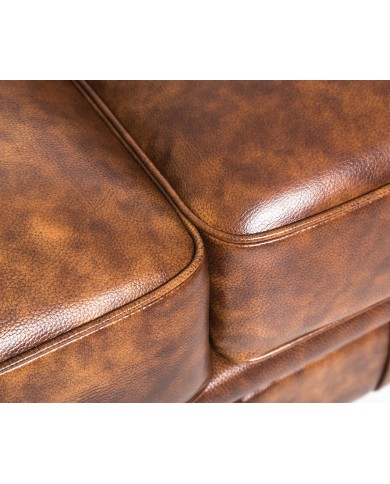 Sofá CHESTER, 2 plazas, similpiel cuero viejo