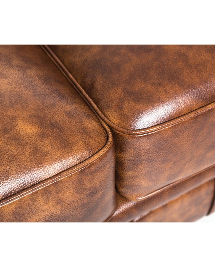 Sofá CHESTER, 2 plazas, similpiel cuero viejo