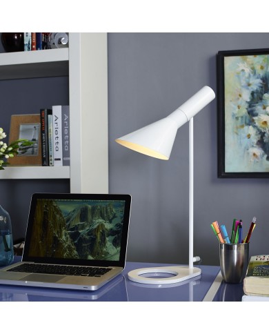 Lámpara JACOB, de mesa, blanca