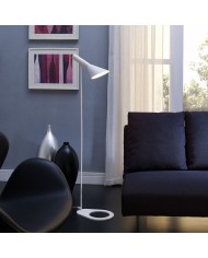 Lámpara JACOB, pie salón, blanca