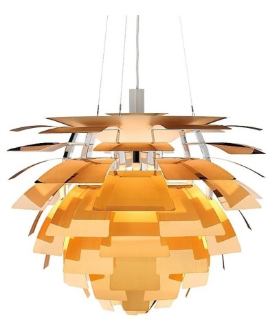 Lámpara ARTIC, aluminio, dorada, 70 cms. de diámetro