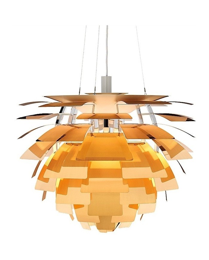 Lámpara ARTIC, aluminio, dorada, 70 cms. de diámetro