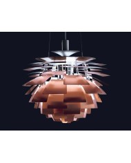 Lámpara ARTIC, aluminio, cobre, 70 cms. de diámetro