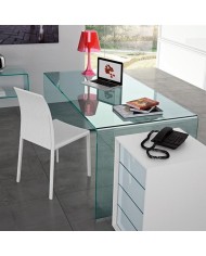Mesa CONCORD NEW, cristal curvado, 150 x 80 cms
