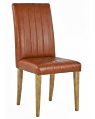 Silla GENOVA, patas metálicas, tapizado similpiel vintage 20