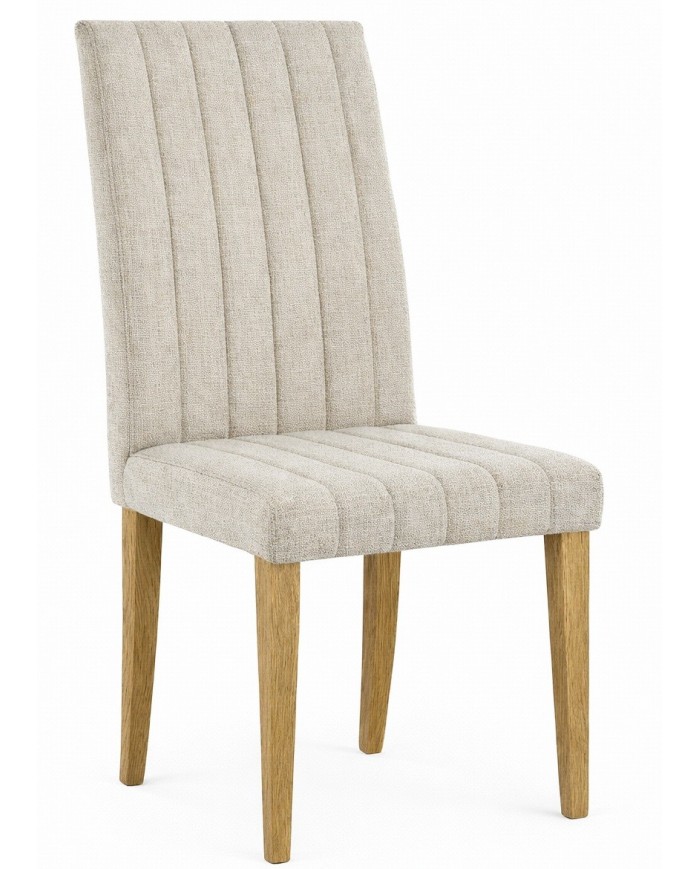 Silla GENOVA, patas metálicas, tapizado similpiel imitación tejido