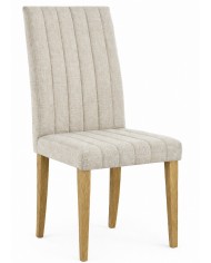 Silla GENOVA, patas metálicas, tapizado similpiel imitación tejido