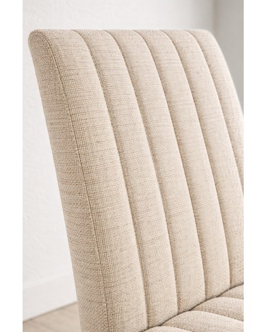 Silla GENOVA, patas metálicas, tapizado similpiel imitación tejido