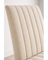 Silla GENOVA, patas metálicas, tapizado similpiel imitación tejido