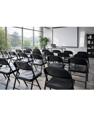 Silla TOSCANA, plegable, metal, negra