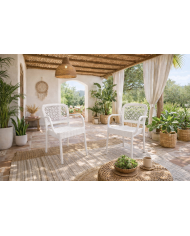 Sillón LATOJA, apilable, polipropileno blanco