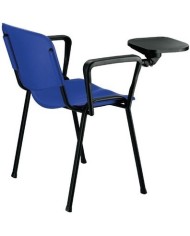 Silla NIZA, brazos y pala, chasis negro, asiento y respaldo plástico (3 colores a elegir)