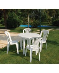 Silla CANARIAS, monoblock, apilable, blanco