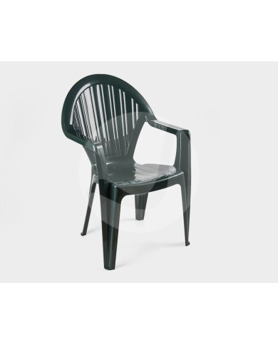 Sillón VITO, monoblock, apilable, verde