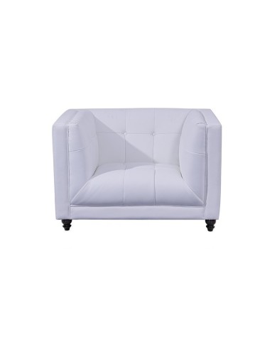Sillón LEWIS, similpiel blanca