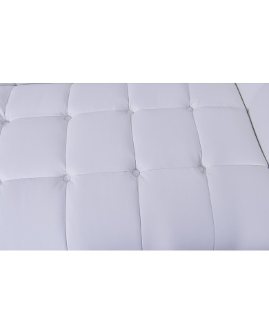 Sillón LEWIS, similpiel blanca
