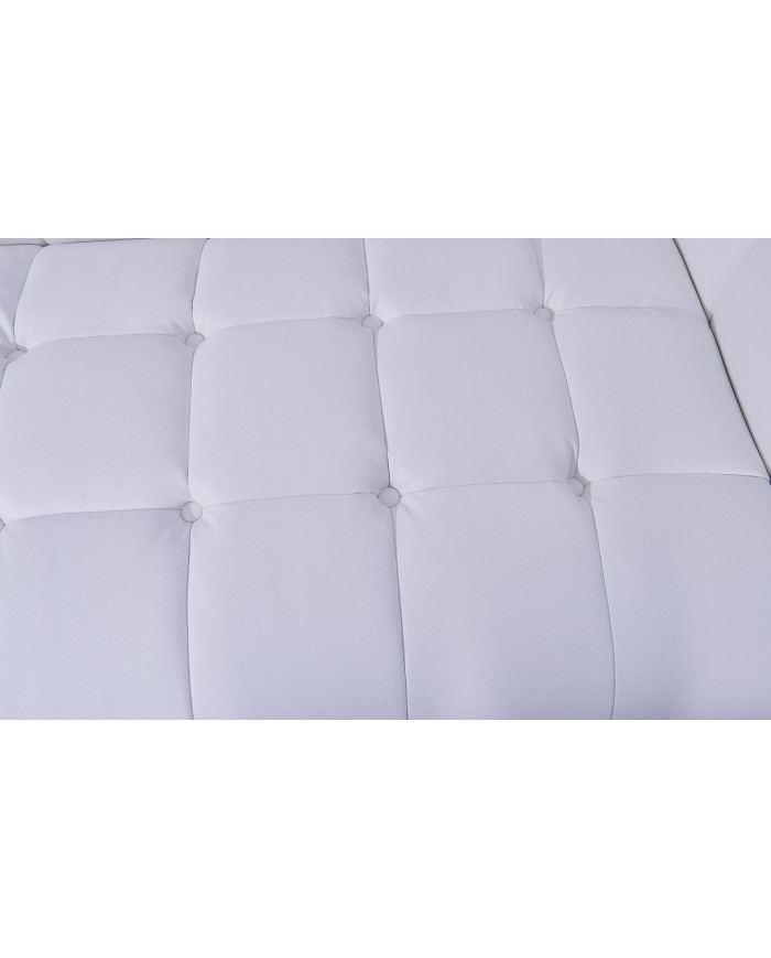 Sillón LEWIS, similpiel blanca