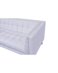 Sillón LEWIS, similpiel blanca